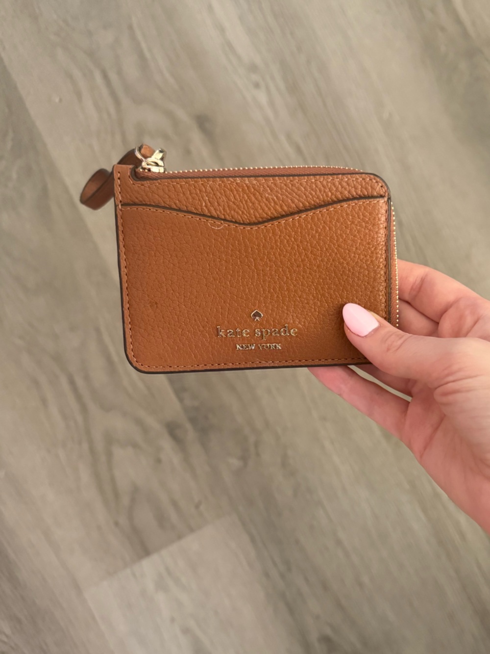 kate spade Leather Zip Card Wallet